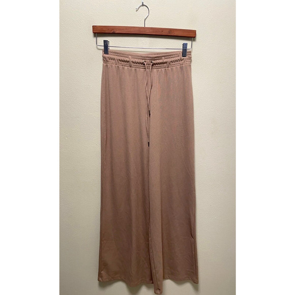 Lovers + Friends Pants - Lovers + Friends Womens Pants Large Brown Ribbed Wide Leg Relaxed Loungewear